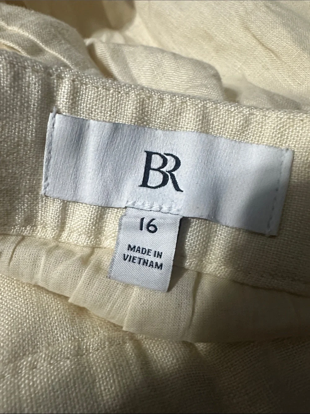 NEW! Banana Republic Savanna Breeze Yellow Lina Slim Linen Pant - Size 16 🖥️3️⃣